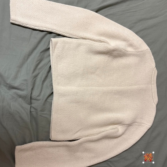 Cream Cardigan with Gold Buttons - Picture 2 of 4